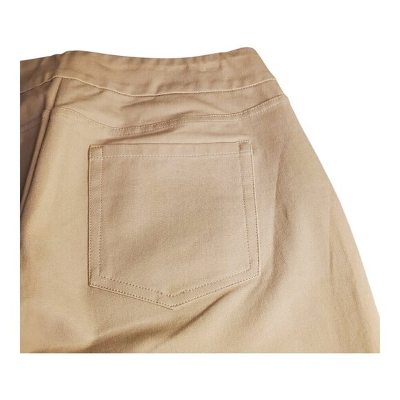 SOFT SURROUNDINGS SZ MP Khaki Beige Soft Essential™ Superla Slim Leg Crop Pants - Picture 6 of 11